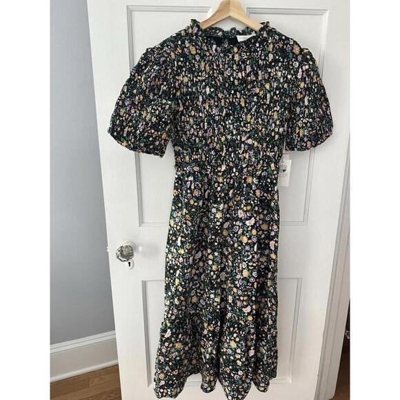 Tuckernuck HYACINTH HOUSE Floral Smocked Samantha Midi Dress NWT Medium Sold Out - Picture 2 of 5